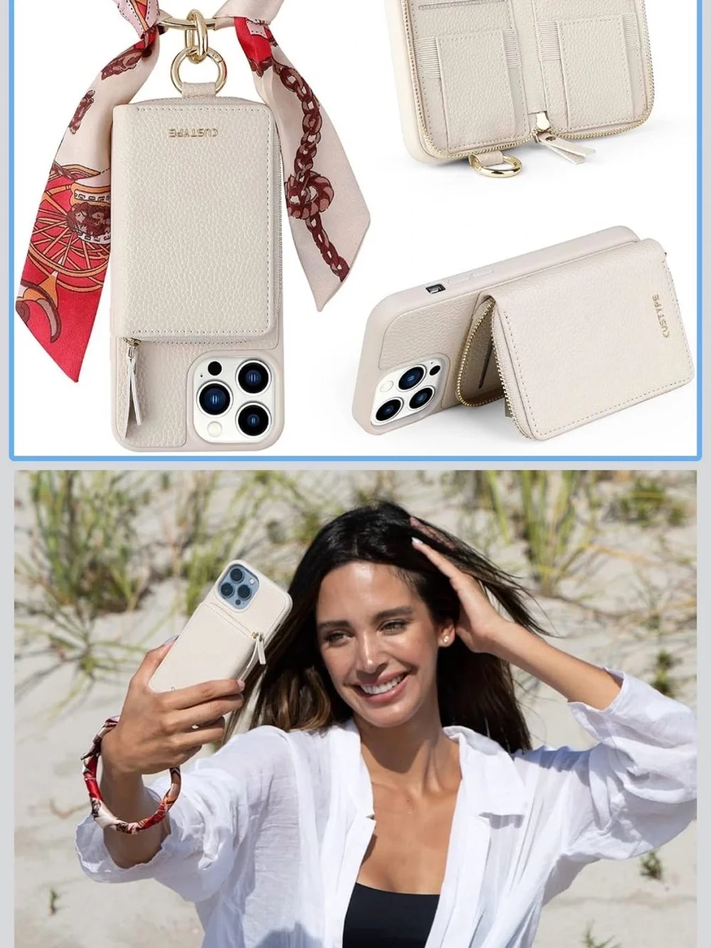iPhone 14 Pro Wallet Case, CUSTYPE Case with Card Holder